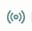 Wi-Fi signal icon with circular waves.